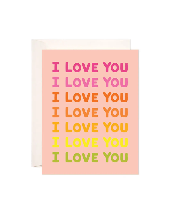 Bloomwolf OMBRE I LOVE YOU CARD