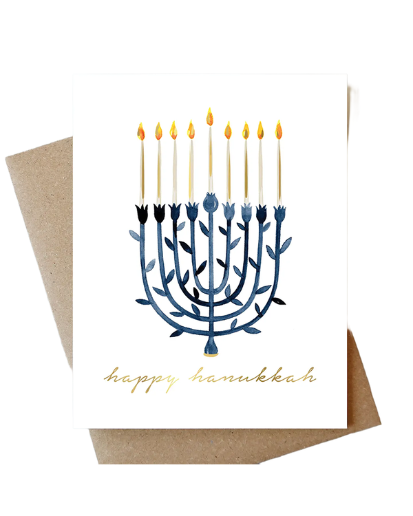 Abigail Jayne Design BRIGHT MENORAH HANUKKAH HOLIDAY CARD