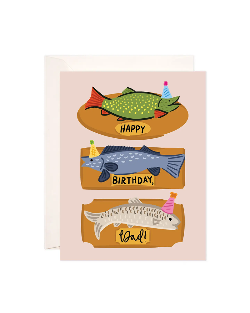 Bloomwolf Studio DAD BIRTHDAY FISHES CARD