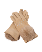 Fado FAUX FUR CUFF RHINESTONE EMBELLISHED GLOVES