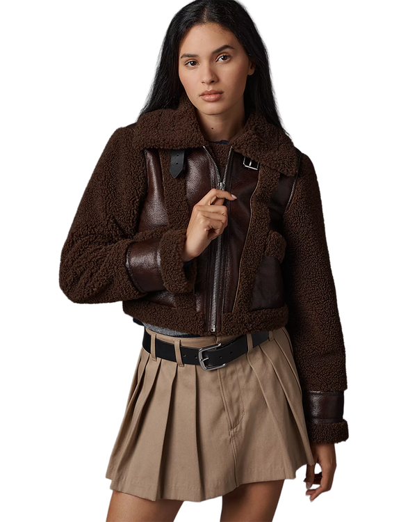 Blank NYC CROPPED SHERPA FLEECE JACKET