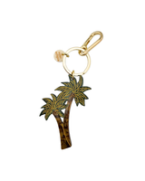 Solar Eclipse HAND-PAINTED PALM TREES BAG CHARM + KEYCHAIN