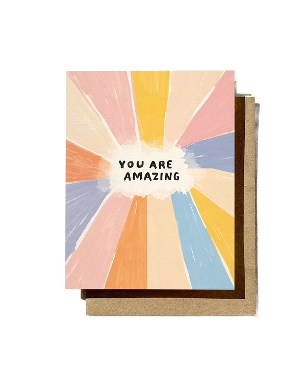 Daydream Prints YOU ARE AMAZING COLORFUL RAINBOW CARD