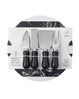 Core Home MARBLE CHEESE SET BLACK/WHITE