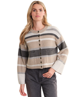 525 DANA CREWNECK STRIPE CARDIGAN