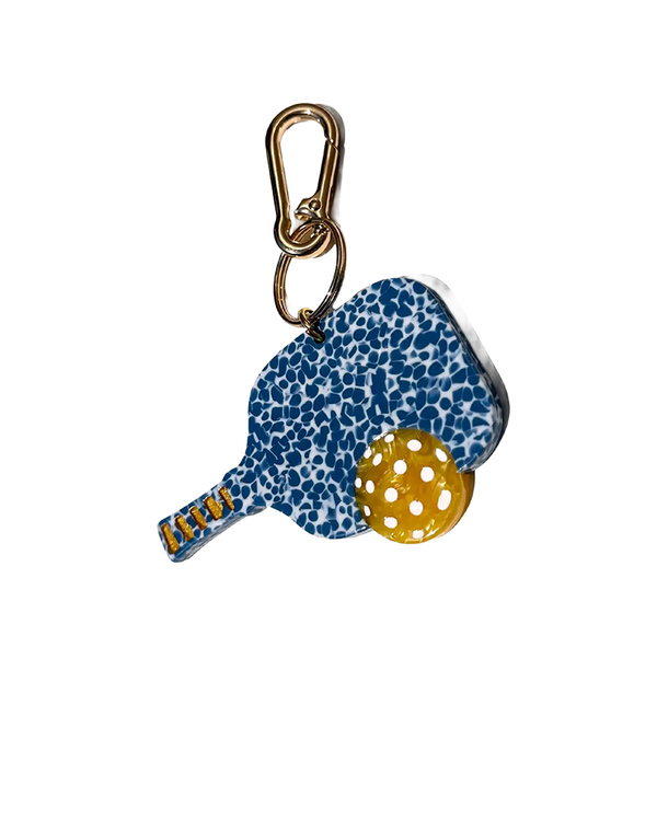 Solar Eclipse HAND-PAINTED PICKLEBALL BAG CHARM + KEYCHAIN
