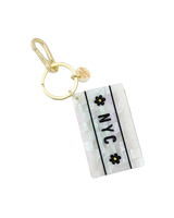 Solar Eclipse HAND-PAINTED NYC MOSAIC BAG CHARM + KEYCHAIN