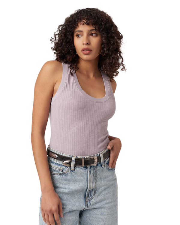 Project Social T SUKI SCOOP NECK RIB TANK