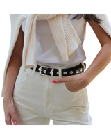 Accessory Concierge FULLY STUDDED SADDLE BELT