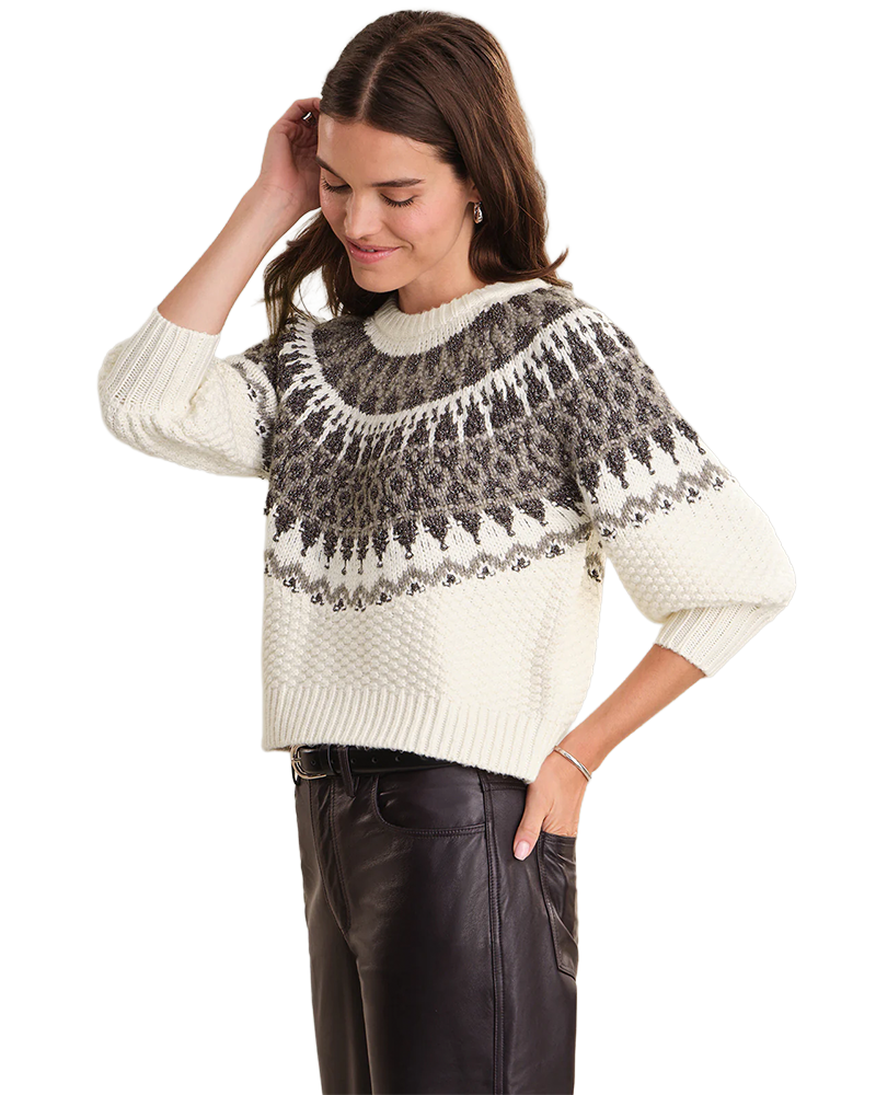 525 ALORA PUFF SLEEVE FAIRE ISLE SWEATER