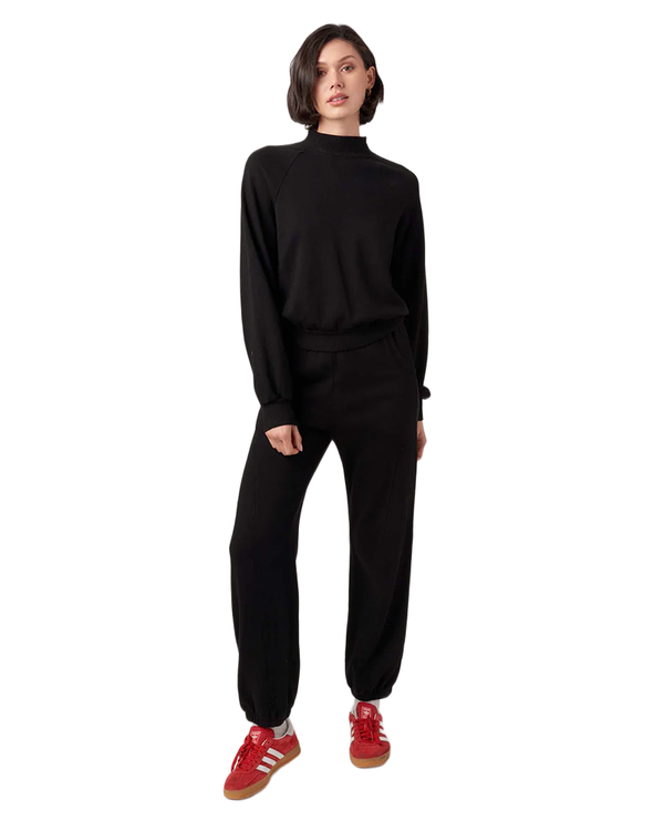 Project Social T TIME TO CHILL SEAMED MOCK NECK SWEATSHIRT