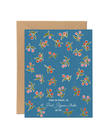Pink Pigeon Studio BLUE DAHLIA BIRTHDAY CARD
