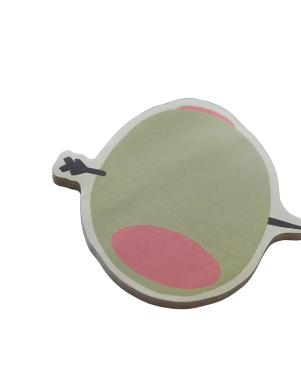 Idlewild Co. OLIVE DIE CUT STICKY NOTEPAD