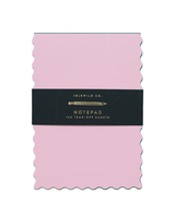 Idlewild Co. MINI WAVE SHAPED NOTEPAD Pink + Evergreen Edge