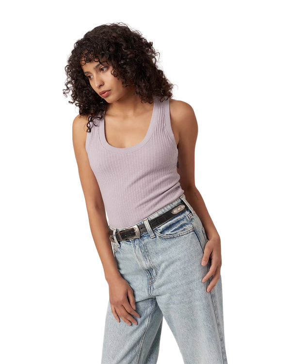 Project Social T SUKI SCOOP NECK RIB TANK