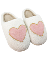 Katydid BEADED PINK & GOLD HEART SLIPPERS