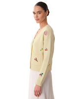 525 WILLA FRUIT EMROIDERED CROPPED CARDIGAN