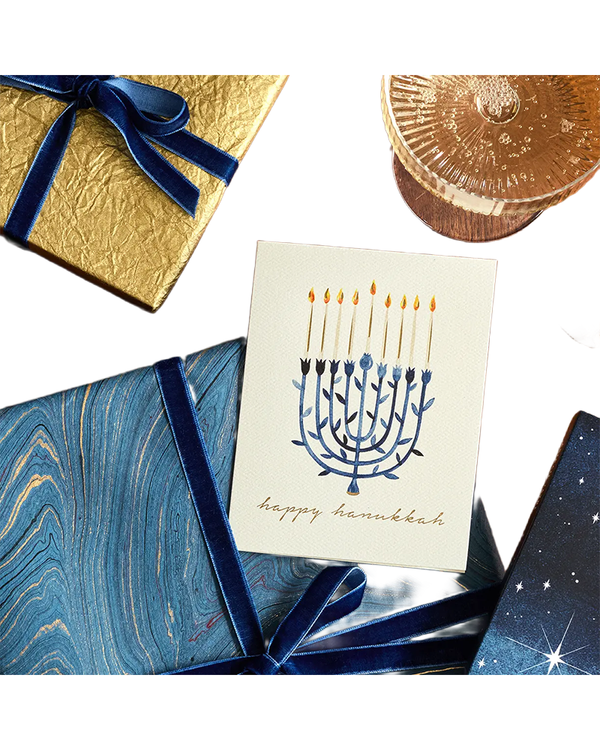 Abigail Jayne Design BRIGHT MENORAH HANUKKAH HOLIDAY CARD