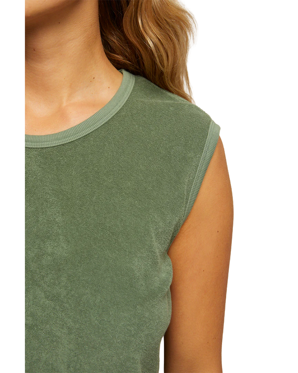 PerfectWhiteTee ELLIE LOOP TERRY BANDED TANK