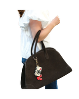 Solar Eclipse HAND-PAINTED NY VINTAGE CAMERA BAG CHARM + KEYCHAIN