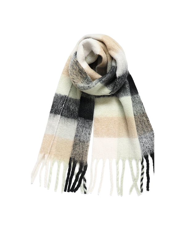 Adorro CHUNKY OBLONG PLAID SCARF
