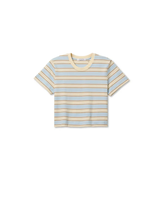 Perfect White Tee GIA STRIPE SS CREW TEE