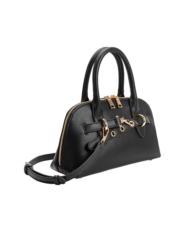 Melie Bianco RUE BLACK VEGAN TOP HANDLE BAG