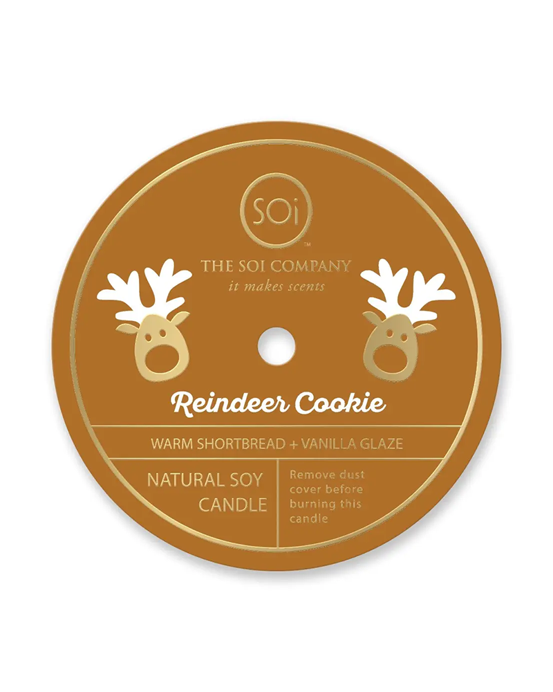 The SOI Company HOLIDAY CONFETTI REINDEER COOKIE CANDLE