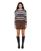 Mink Pink POET FLUFFY STRIPE SWEATER