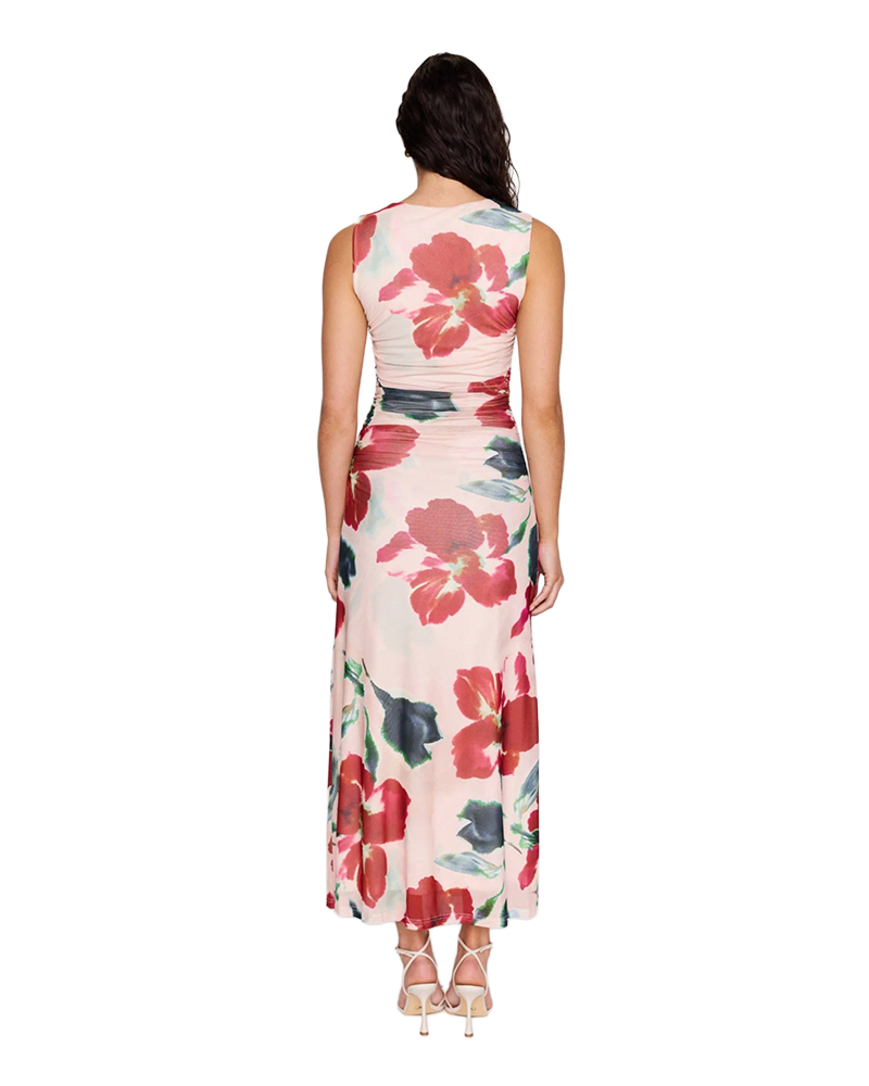 organza midi dress for women Fit-and-Flare Midi Dress in Cotton Organza peach / 6