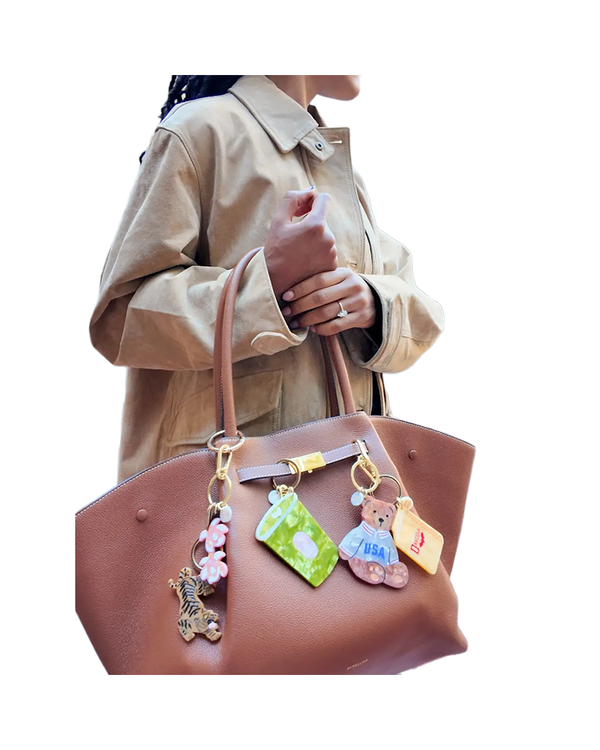 Solar Eclipse HAND PAINTED MATCHA BAG CHARM + KEYCHAIN