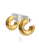 E+Y POLISHED HOLLOW DAILY HOOP EARRINGS