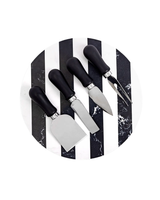 Core Home MARBLE CHEESE SET BLACK/WHITE