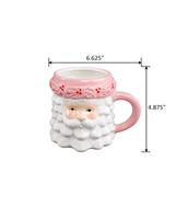 Flora Bunda Inc 18 OZ PINK CERAMIC SANTA MUG