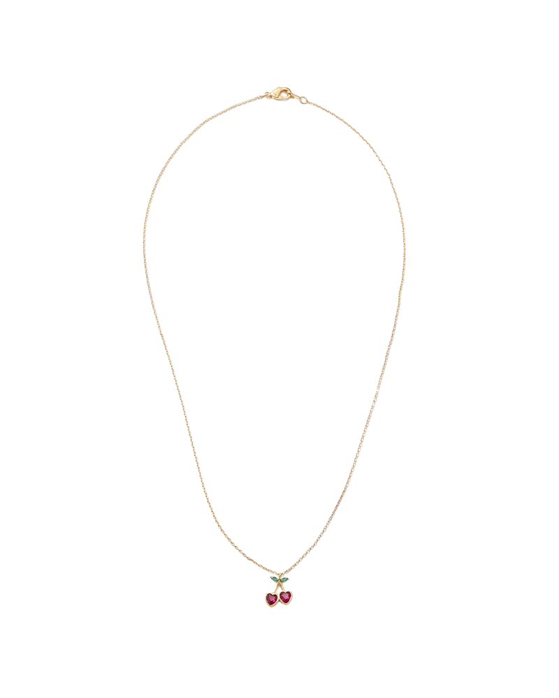 Lilla Haven HEART CHERRY PENDANT NECKLACE