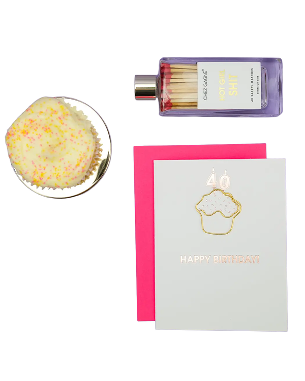 Chez Gagne HAPPY BIRTHDAY CANDLES 40 CARD