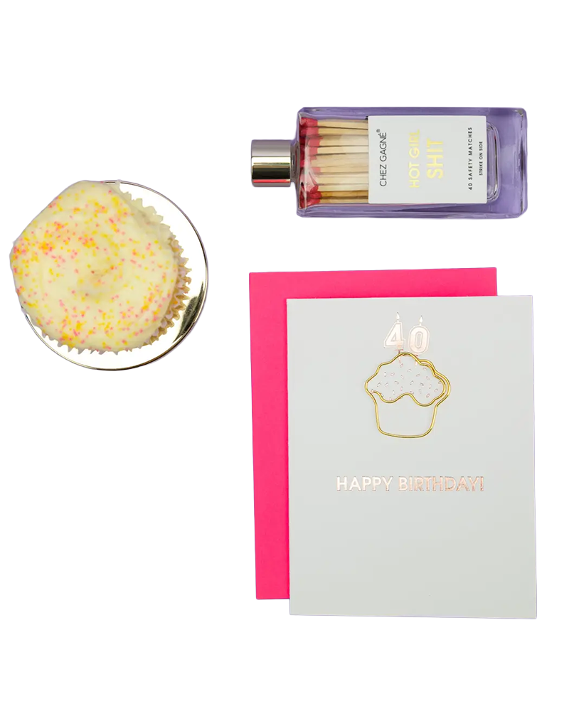 Chez Gagne HAPPY BIRTHDAY CANDLES 40 CARD