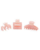 Adorro SALTWATER PINK ASSORTED S/M CLAW CLIP