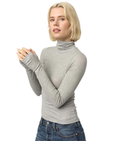 Project Social T SATURN OLIVE LONGSLEEVE RIB TURTLENECK