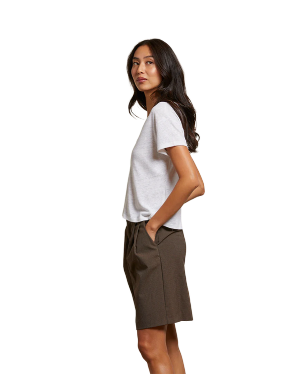 PerfectWhiteTee ROSIE LINEN JERSEY V-NECK