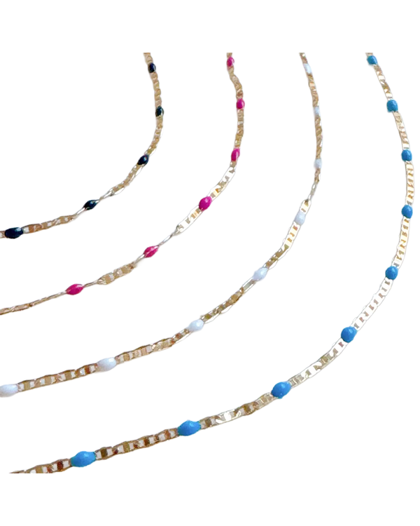 E+Y COLOR POP BALL CHAIN NECKLACE