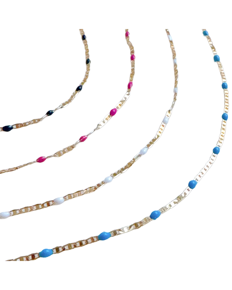 E+Y COLOR POP BALL CHAIN NECKLACE