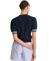 525 ELBOW PUFF SLEEVE BUTTON FRONT CARDI