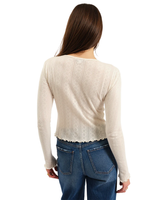 Daze WAVERLY POINTELLE CREWNECK TEE