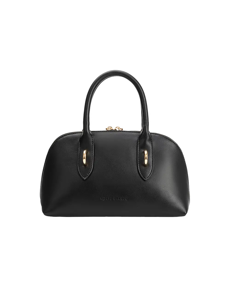 Melie Bianco RUE BLACK VEGAN TOP HANDLE BAG