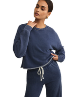 Z Supply CIRCUIT KNIT DENIM SWEATSHIRT