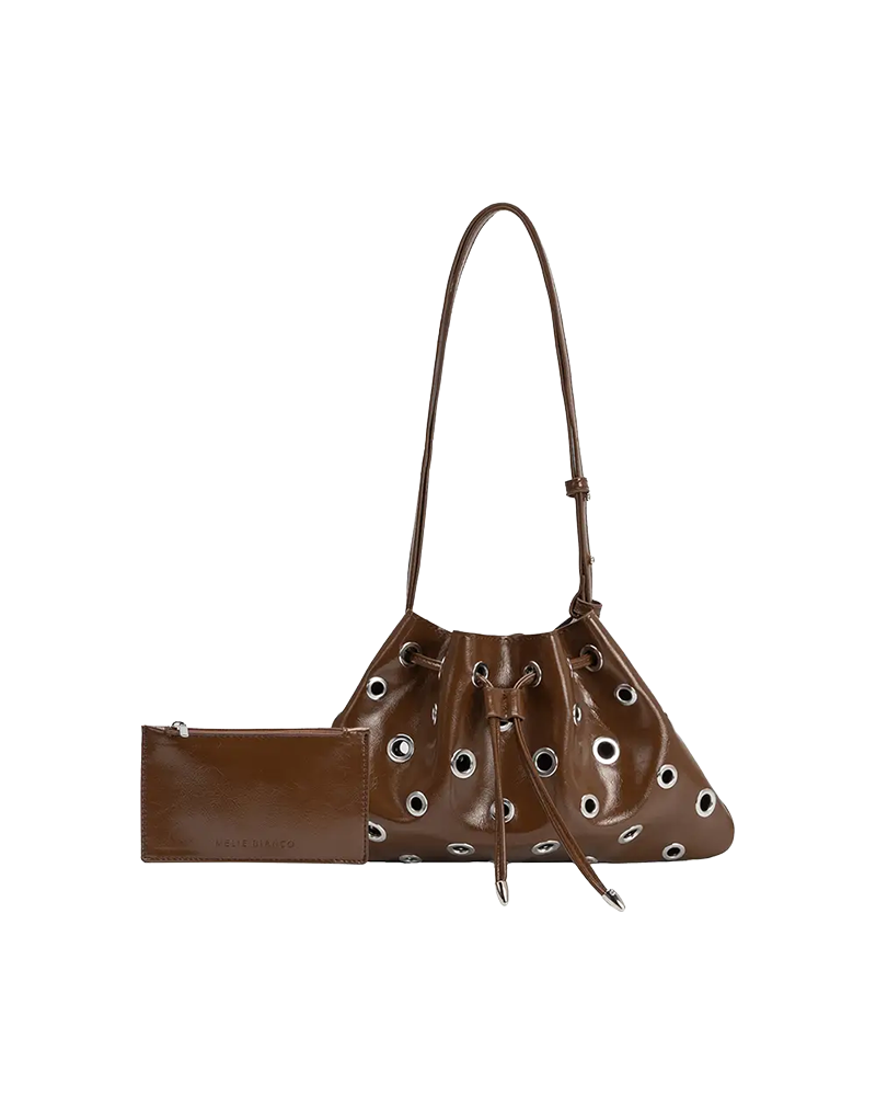 Melie Bianco PALOMA CHOCOLATE RVEGAN SHOULDER BAG
