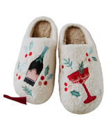Katydid CHRISTMAS CHAMPAGNE, COUPES & HOLLY SLIPPERS