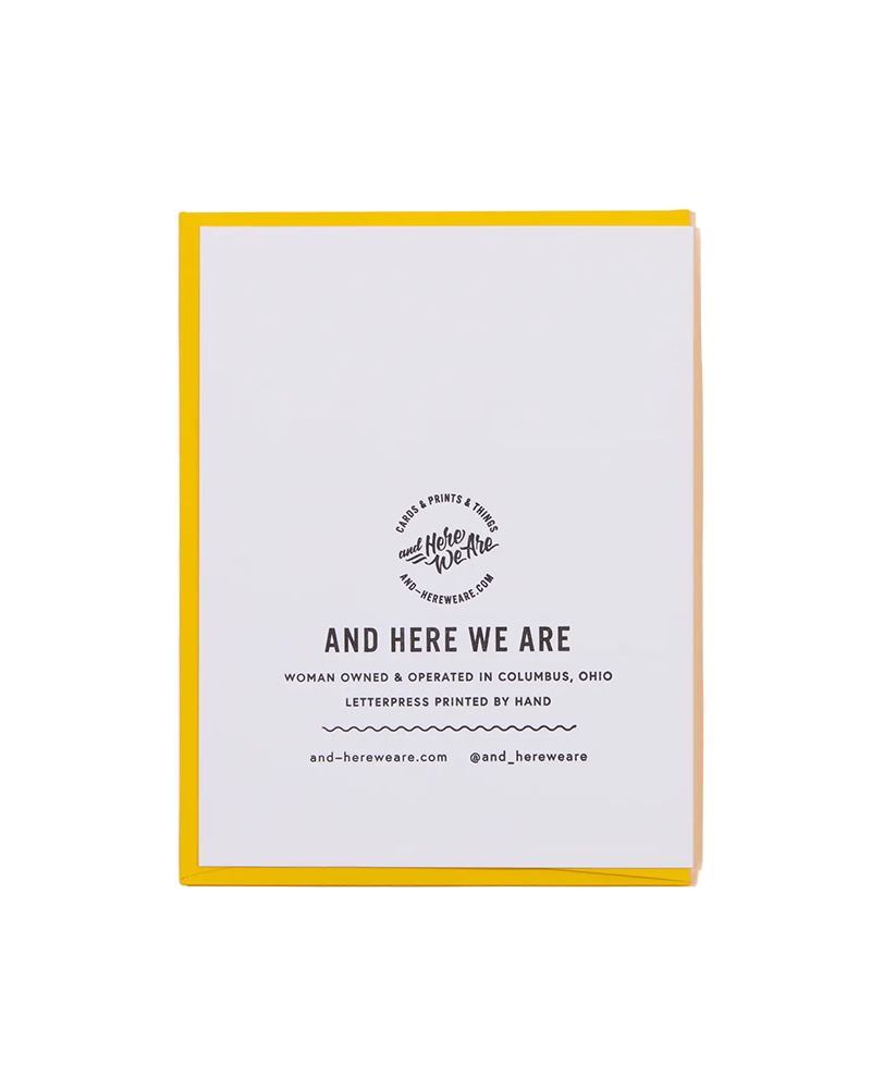 And Here We Are Sage New Home Card