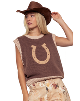 Urban Daizy WESTERN HORSESHOE CROCHET VEST
